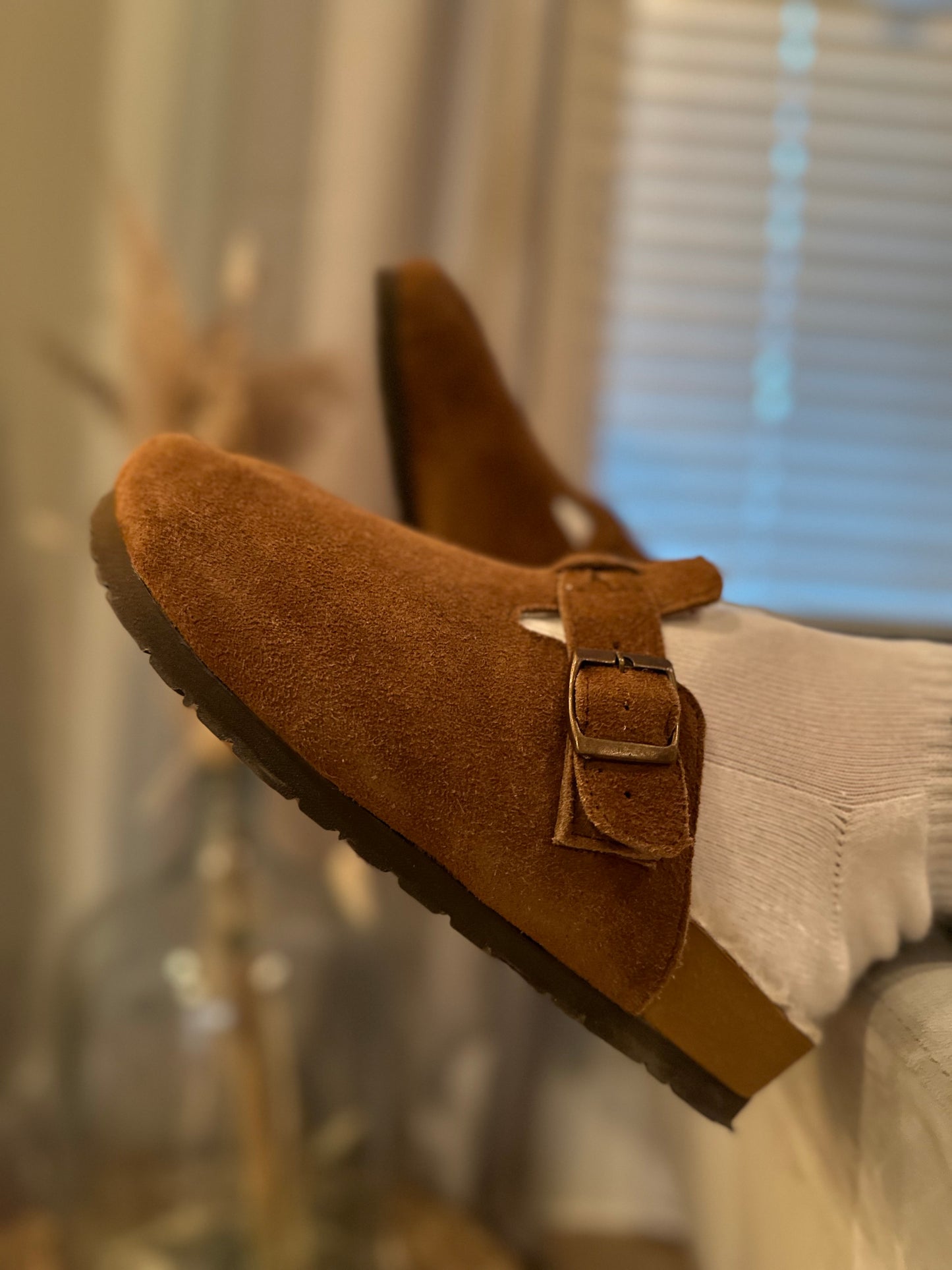 NEW Elena  -  Suede Cognac Leather -