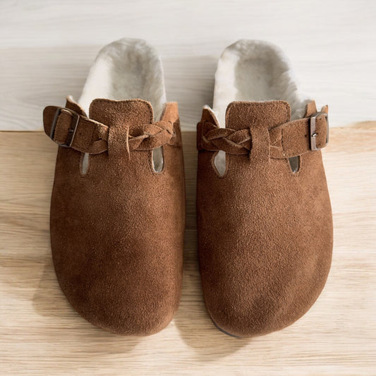 NEW Elena  -  Suede Cognac Leather -