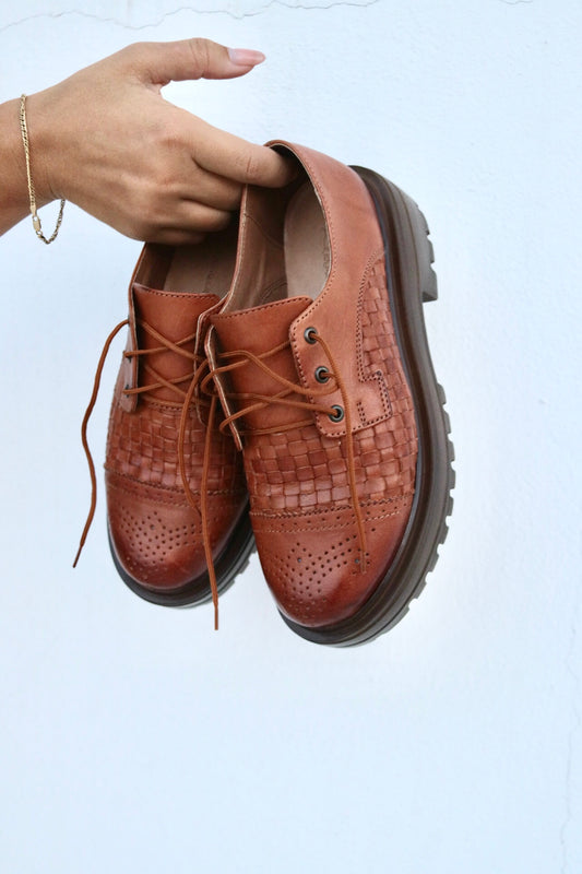 Tati Oxfords - Cognac