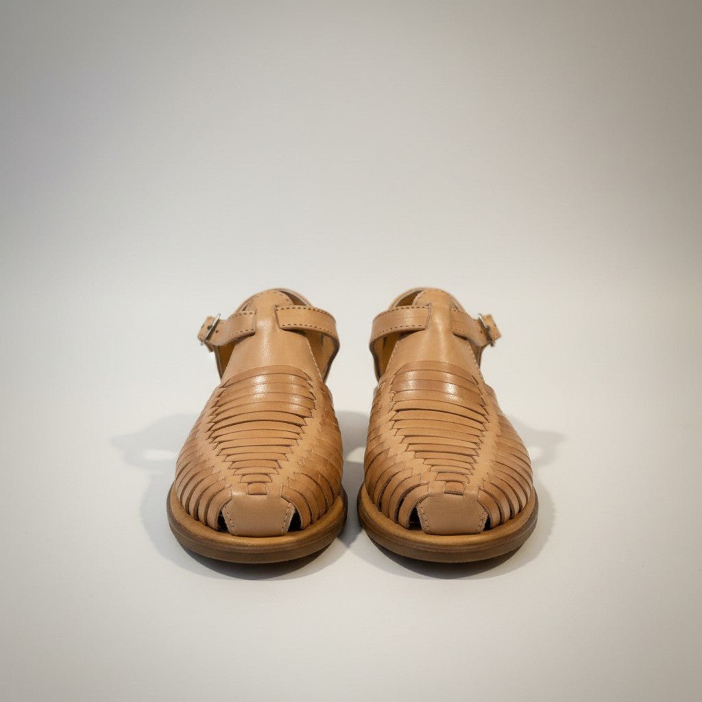 Alba - Mary Jane Strap Huarache in Tan Colour - Harmonica