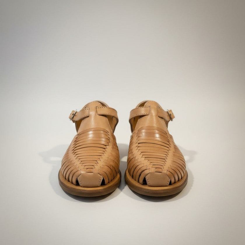 Alba - Mary Jane Strap Huarache in Tan Colour - Harmonica