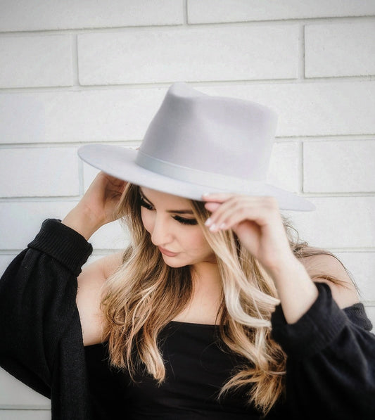 Lola Fedora Hat | Winter Grey - Harmonica