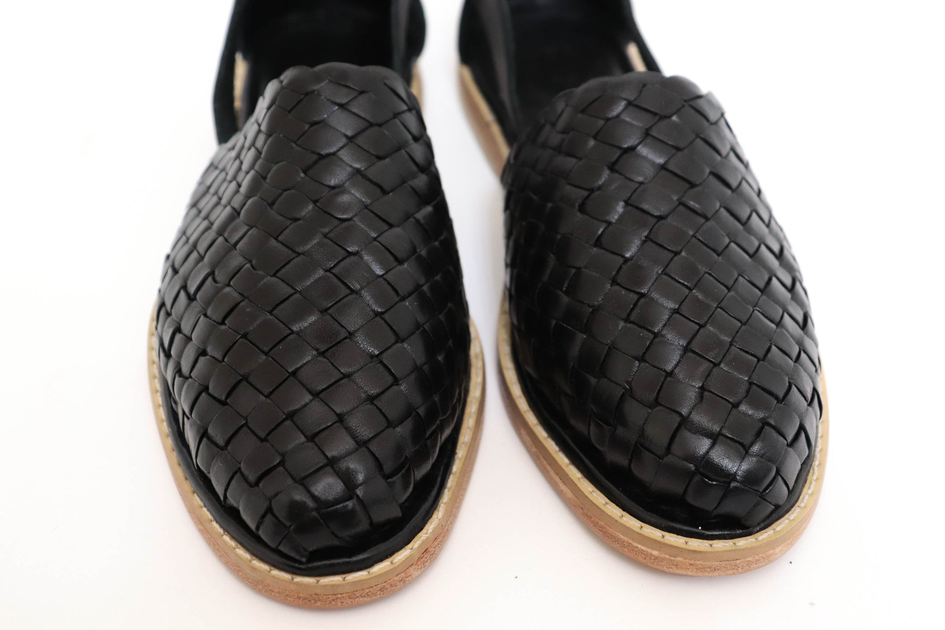 Karina Handwoven Flats - Black - Harmonica