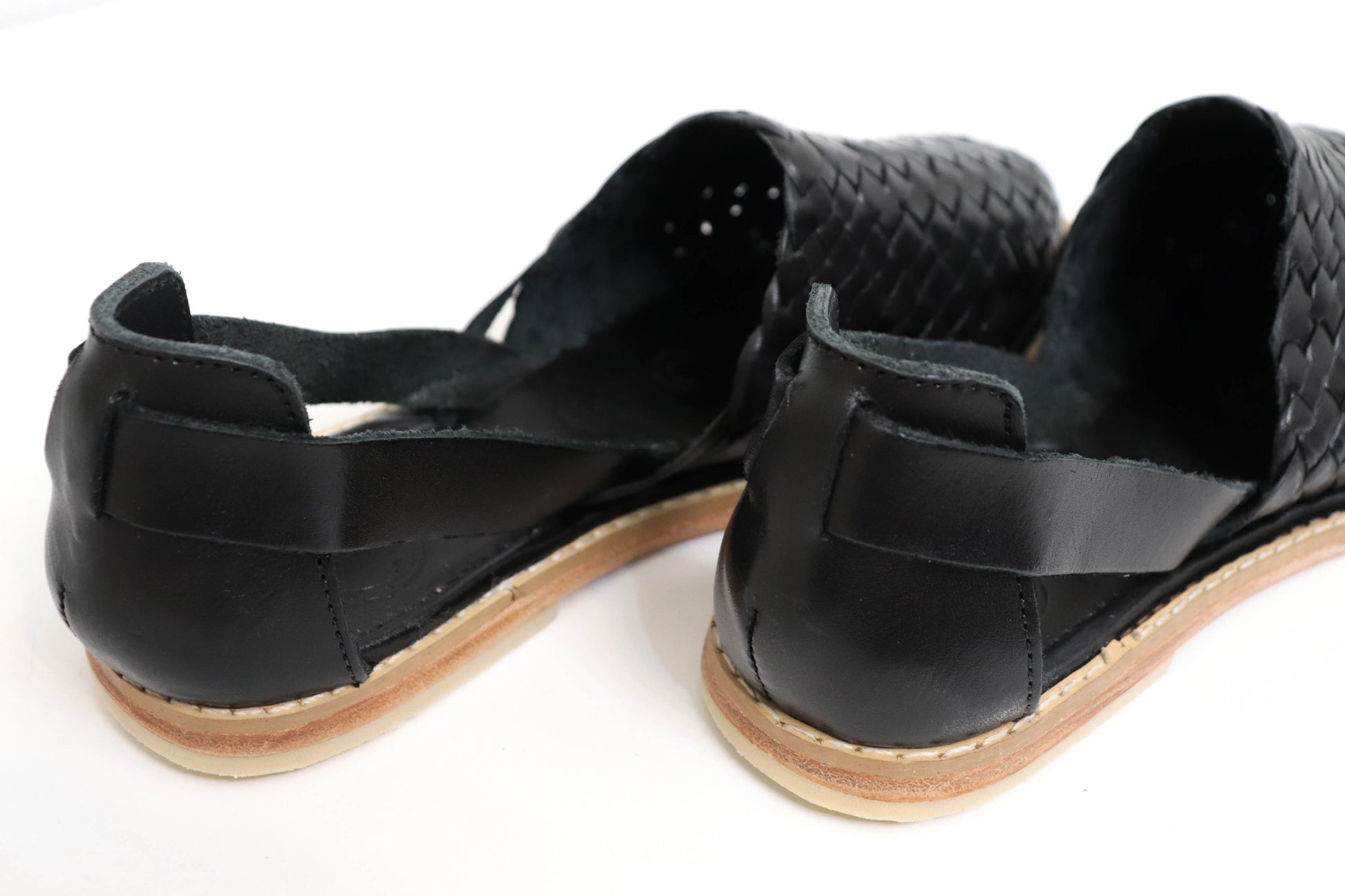 Karina Handwoven Flats - Black - Harmonica