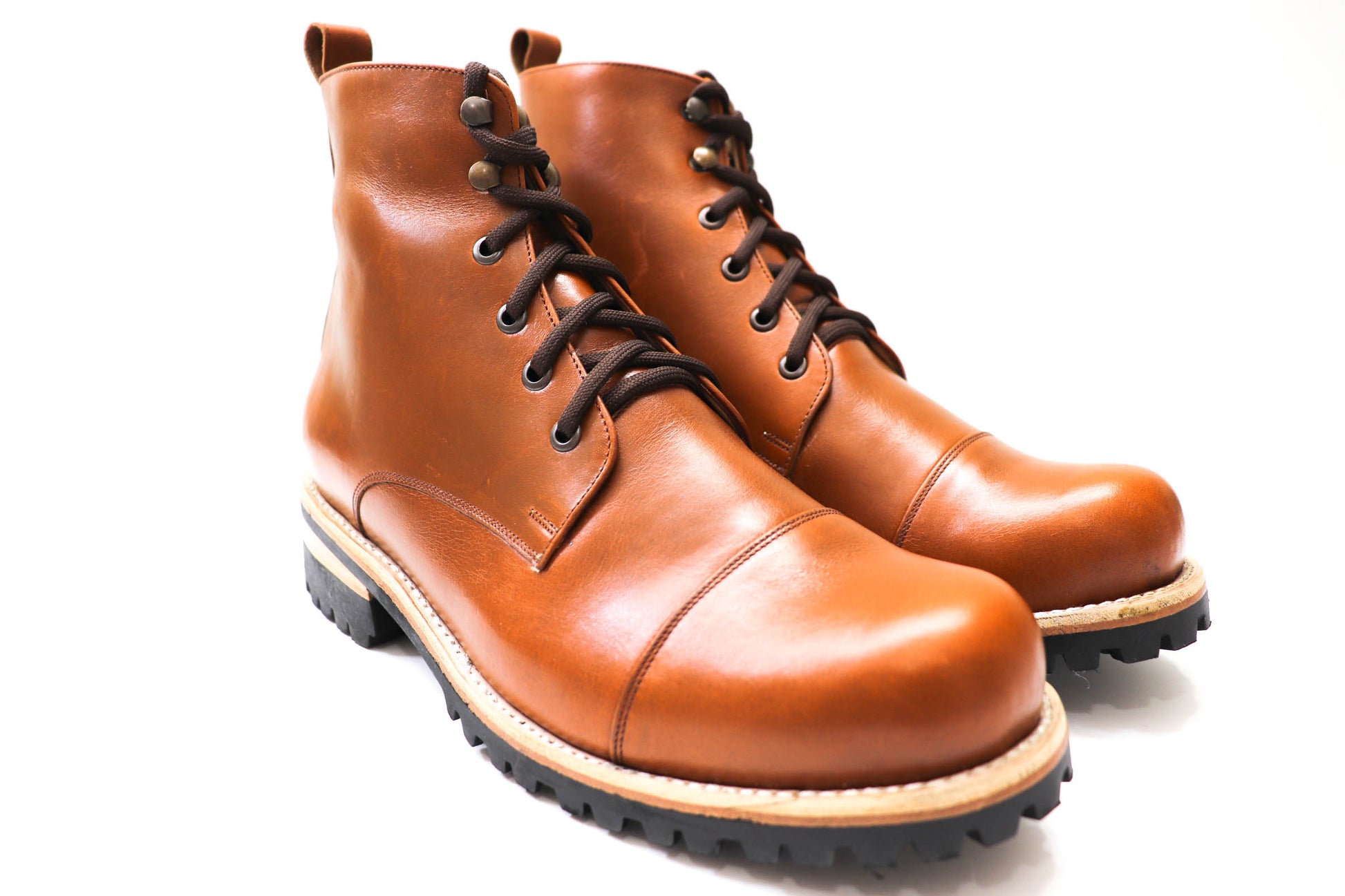 Don Carlo Lace Up Boots - Brown - Harmonica