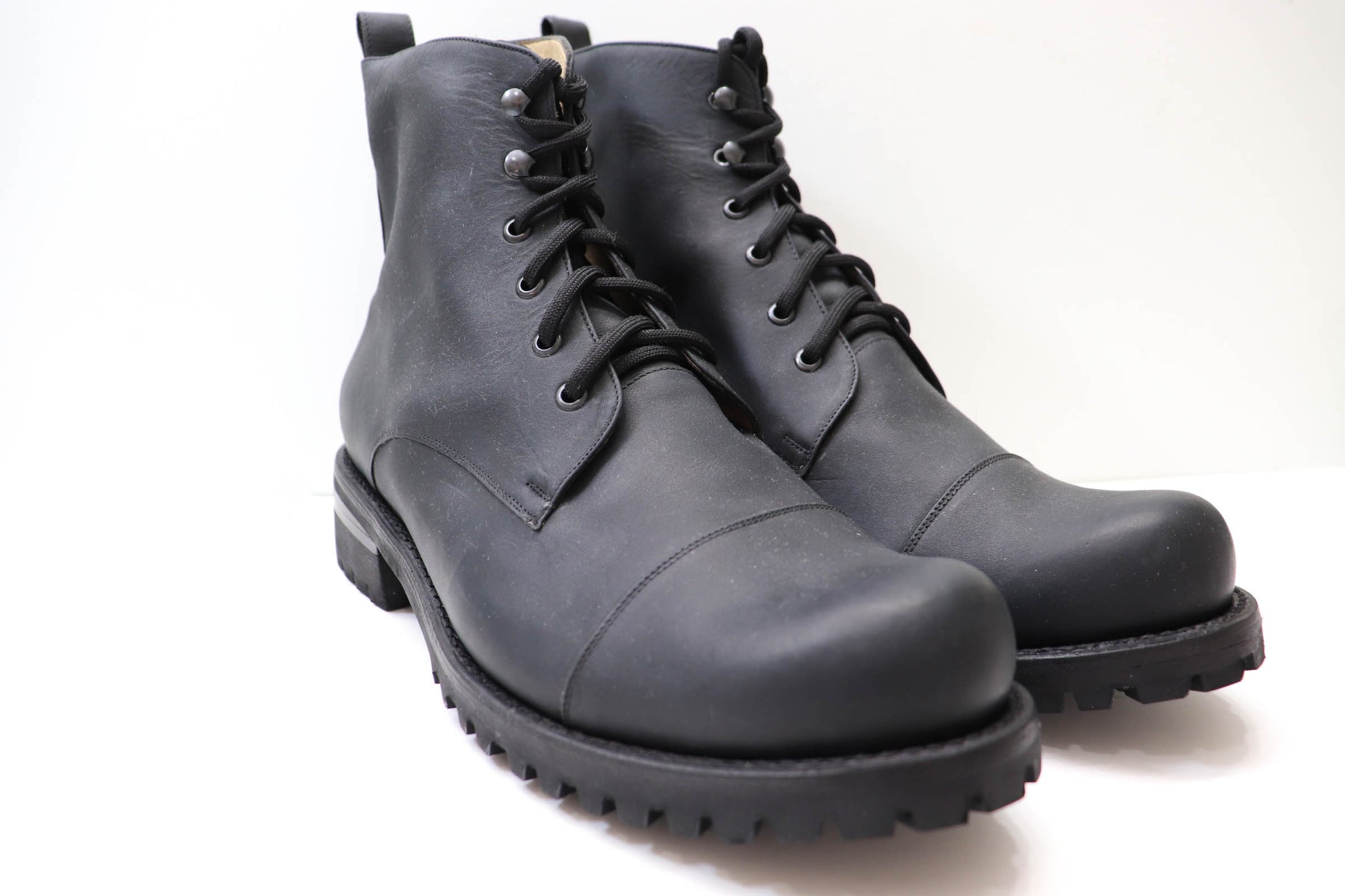 Don Carlo Lace Up Boots - Black Matte - Harmonica