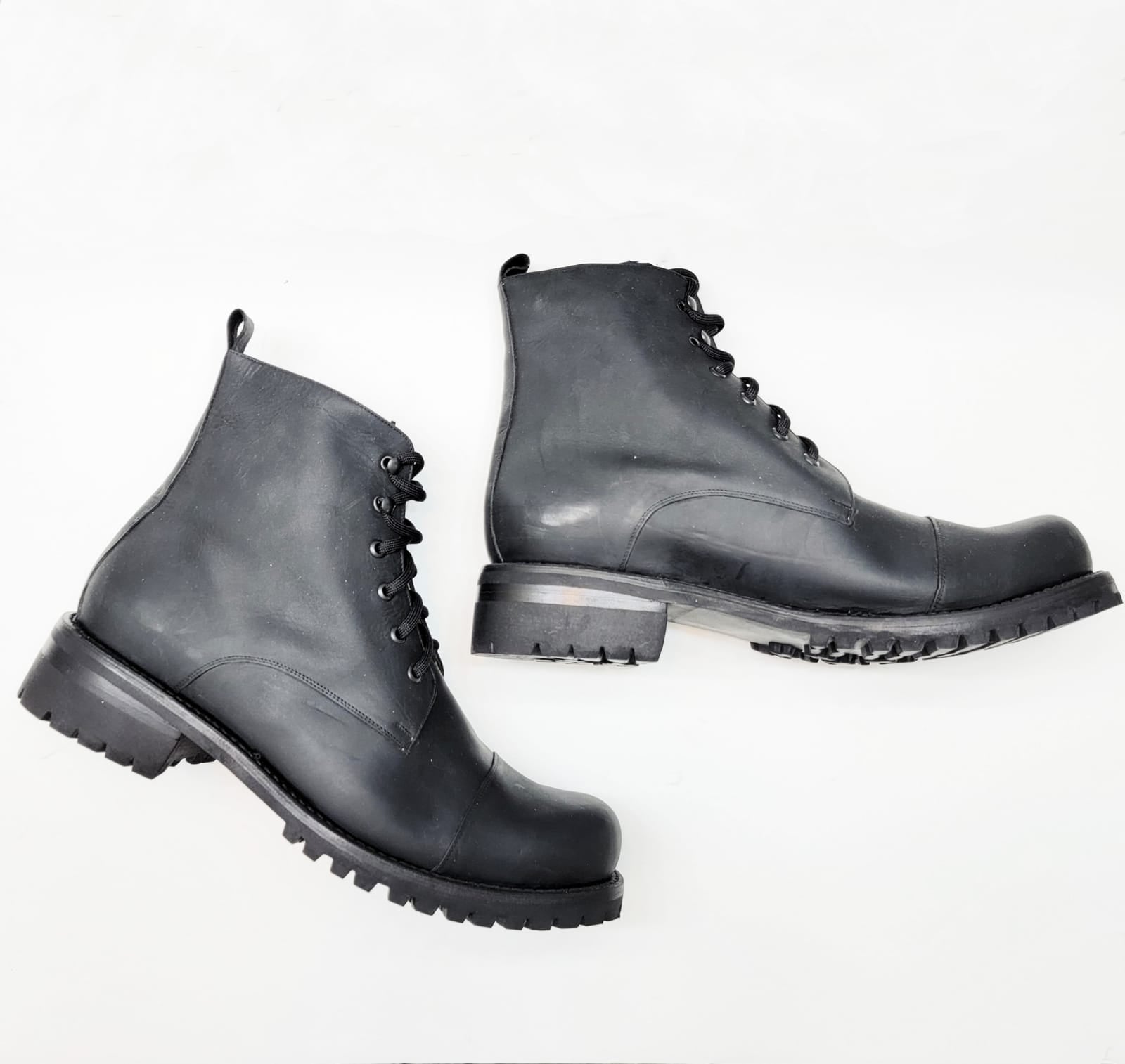 MEN Collection - Don Carlo Lace Up Boots - Black Matte - Harmonica