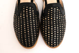 Trini Slip On Mule - Black & Gold - Harmonica