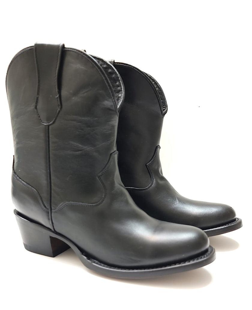 Victoria Cowgirl Bootie - Jet Black - Harmonica