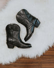 Victoria Cowgirl Bootie - Jet Black - Harmonica
