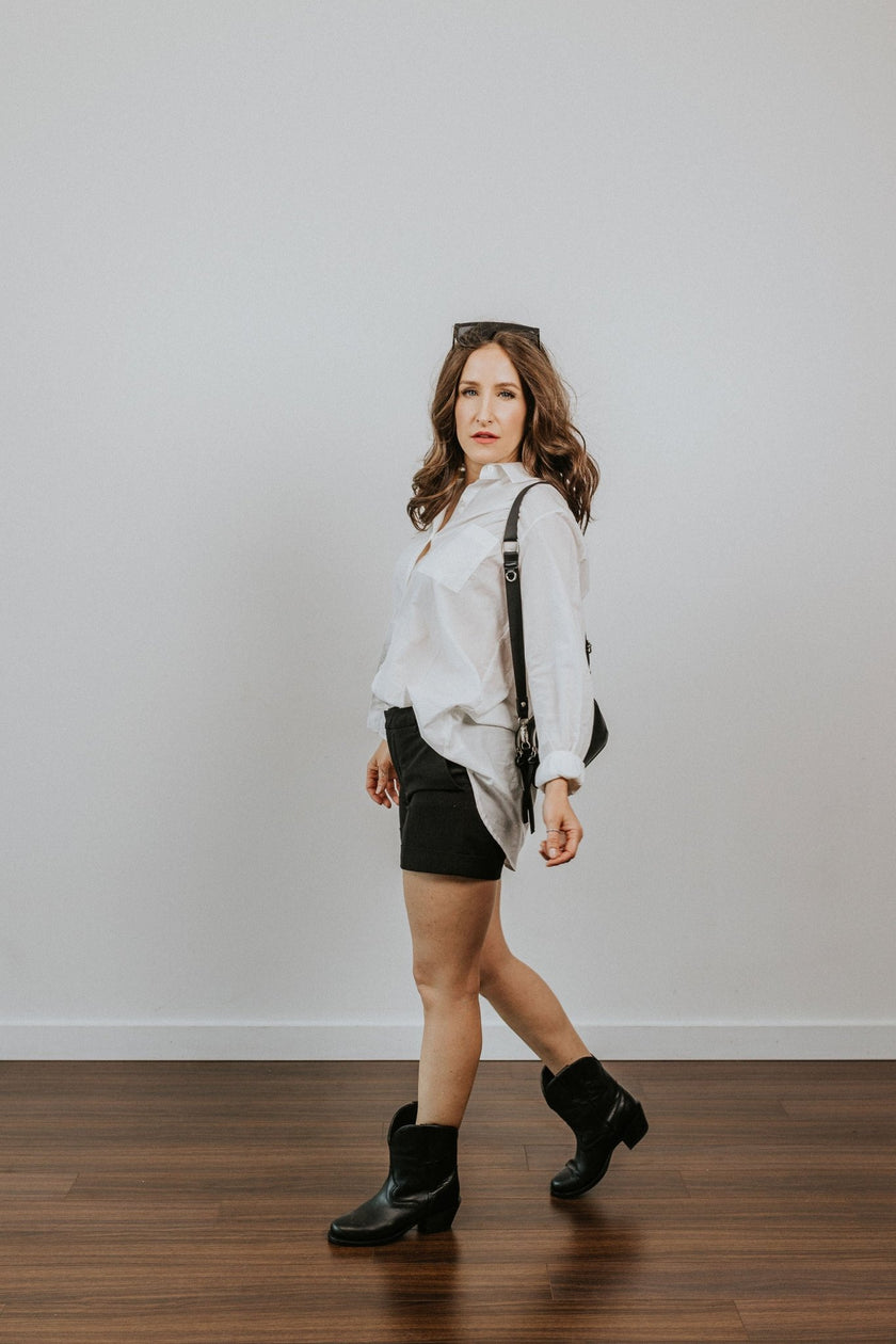 Victoria Cowgirl Bootie - Jet Black - Harmonica